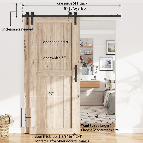 Lazio Sliding Single Bypass Double Door Barn Door Hardware Kit & Reviews Wayfair